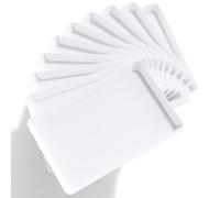 Lifewit Vassoio da portata in plastica per feste, 38,1 x 25,4 cm, vassoi bianchi per servire cibo, riutilizzabile grande piatto per buffet, frutta, dessert, snack, verdura, cucina e uso esterno