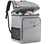 Lifewit Zaino Frigo Termico 26L (34 Lattine), Grande Borsa Frigo Zaino Portatile, Cestini e Panieri da Picnic, Zaini Termica porta Pranzo per Mare, Spiaggia, Viaggio, Campeggio, Grigio
