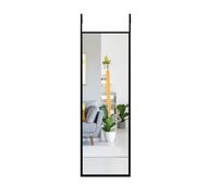 LIFEZEAL 2 in1 Specchio da Parete Lungo con Gancio Regolabile, Specchiera Rettangolare 107,4 x 36,5 cm per Soggiorno e Camera da Letto, Bagno, Moderno (nero)