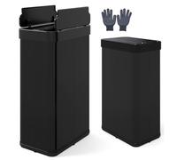 LIFEZEAL 60L Pattumiera Differenziata, 1 Scomparto, Apertura Automatica, Manuale, Sensore a Infrarossi, Salvasapzio, Acciaio, Bidoni Interno, Cestino Spazzatura, Secchio Rifiuti, Cucina, Bagno, Nero