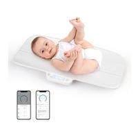 LIFEZEAL Bilancia Neonati, Bambini, Animali Domestici a 30kg, Bilancia Pesa Neonati, Misurare Altezza, con Bluetooth, Schermo Led, Tare, Stabilizzatore, Spegnimento Automatico, Antiscivolo, Sicuro