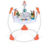 LIFEZEAL Girello per bambini, girello in 3 altezze regolabili con 6 giocattoli interattivi, luci e musica e tavolo da gioco rotante, camminatore per 6+ mesi bambino (arancione)