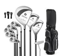LIFEZEAL Set completo da golf da donna, set da golf con borsa da golf per destrorsi, set di mazze da golf con pilota 1#, Fairway 3#, ibrido 4#, ferro zinco 6-9#, ferro zinco P#, putter (nero)