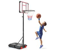 LIFEZEAL Supporto mobile da basket con supporto, 155-210 cm, altezza regolabile, per bambini e adulti, con base per interni ed esterni, AX16852DE