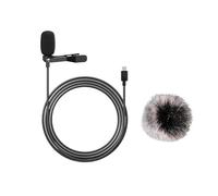 LifgWas Microfono plug-in Cavo USB-C Capacitore per microfono Antivento per interviste, videoconferenze, podcast, audizioni, tablet per smartphone