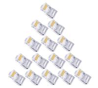 LIFKICH 100 pezzi Connettori Cata Ethernet Passanti Perforati per Cablaggio Rapido Compatibili con Cavi Rete Cat Plug di Rete Compatti e Leggeri per Lan e Dispositivi