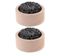 LIFKICH 2 Pezzi Diffusore di Oli Essenziali in Pietra Lavica con Base in | Inserto Rimovibile, Diffusione Continua del Profumo, Non Elettrico, Facile da Spostare, per Tavolini e Camere