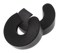 LIFKICH 2 Pezzi Ferma Porta Semicircolare Nero in Plastica | Protegge la Porta, Impedisce Presa, per Ingresso e Pavimento Pesante, Fermo Stabile