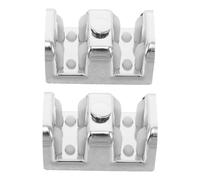 LIFKICH 2 Pezzi Paracolpi per Porte Doccia in Plastica Argento a Forma di Montagna, Antiscivolo e Facile da Installare, Dimensioni 4.80x3.00x2.40 Cm, per Bagno e Ricambi