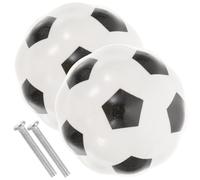 LIFKICH 2 Pezzi Pomello Ceramico a Forma di Pallone, Singolo Foro | Bianco, Rame e Finitura Liscia senza Sbavature, per Camerette e Arredi Domestici