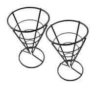 LIFKICH 2 Pz Porta snack a cono cestini per alimenti in filo metallico per servire cestino per servire lantipasto portastuzzicanti portamerende espositore porta antipasti cibo Mais