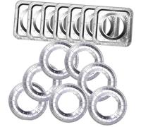 LIFKICH 20 pezzi Protezione Fornelli Gas in Alluminio Spessore Tappetini Antiolio Bruciatori Resistenti al Calore Copripiani Regolabili per Piano Cottura Gas