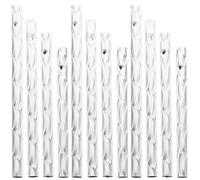 LIFKICH 20 Pezzi Tubi per Campanelli a Vento in Alluminio Argento Spessi 8mm Incisi Facili da Usare per Decorazioni da Esterno Fai da Te
