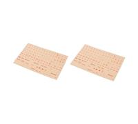 LIFKICH 2fogli Adesivi Tastiera Inglese Per Laptop e Computer Con Lettere Chiare e Resistenti All Usura Facili Da Applicare Compatibili Con Desktop e Notebook