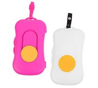 LIFKICH 2pezzi Dispenser Portatile Per Salviette Umidificate Contenitore Da Viaggio Per Wipes Con Pulsante Per Uso Quotidiano
