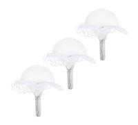 LIFKICH 3 Pezzi Supporto Bouquet da Sposa in Schiuma Bianca | Manico Floreale Leggero e Portatile, per Fioristi e Atelier, Decorazione Romantica, Stile Versatile