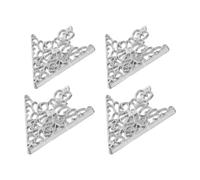 LIFKICH 4 Pezzi Spilla per Colletto Camicia da Donna in Lega Argento Vintage Motivo Traforato a Triangolo, Leggera e Decorativa, per Ufficio e Incontri Sociali
