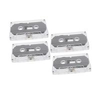 LIFKICH 4pezzi Nastri Cassetta Registrabili Minuti Nastro Audio Vuoto Trasparente Per Messaggi Diy Mix Musicali e Contenuti Educativi Registrazioni Chiare e Stabili