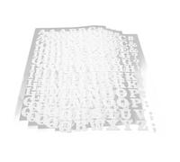LIFKICH 5 Pezzi Toppe Termoadesive Lettere, Decorazione Bianca DIY | Vinile Floccato, Uso su Borse e Zaini, Copre Fori nei Capi, Stile Novità