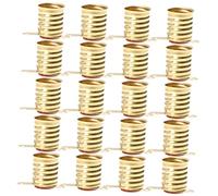 LIFKICH 50 Pezzi Portalampada E10 in Rame Oro per Lampadine Piccole Base a Vite, Adattatore per Esperimenti Domestici e Decorazioni Festa Scuola Decor