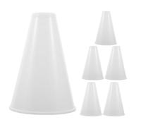 LIFKICH 6 Pezzi Megafono in Plastica Bianca per Eventi Sportivi e Partite | Leggero ed Ergonomico, Trasmissione Chiara della Voce, Design Plastico Bianco, per Manifestazioni