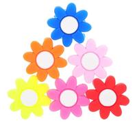 LIFKICH 6 Pezzi Smorzatore a Forma di Fiore in Silicone | Facile da Installare, Assorbe gli Urti e Resta Ben Saldo, Accessorio Piccolo per Racchetta Colore Casuale