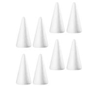 LIFKICH 8 Pezzi Coni in Polistirolo Bianco, Lavoretti Creativi | Forma Conica per Progetti Manuali, Si Incolla e Si Colora, Adatti a Scuola, Chiesa e Feste