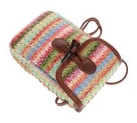 LIFKICH Borsa da Spiaggia Grande in Paglia Intrecciata Colorata Tracolla, Stile Coreano e Interno Capiente per Un'atmosfera Estiva e Uso Quotidiano