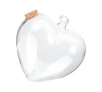 LIFKICH Bottiglia Sospesa in Vetro Trasparente con Stella Origami e Tappo in Sughero Contenitore Paesaggistico Decorativo Multifunzione per Desideri e Oggetti Piccoli