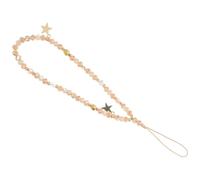 LIFKICH Catena per Cellulare Perline in Cristallo e Lega Oro, Design Compatto e Facile da Usare, Stile alla Moda per Zaini e Borse in Uso All'aperto