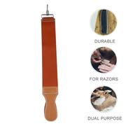 LIFKICH Cinturino Affilacoltelli in Vera Pelle Bovino per Rasoio Dritto e Coltelli Doppio Strato per Affilatura Professionale e Levigatura Adatto Barbiere e Uso Domestico