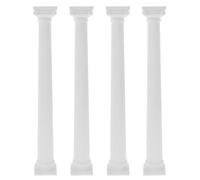 LIFKICH Colonne Romane Design Romano Elegante Bianco Miniature Set 4 Pezzi in Plastica per Decorazione Tavolo e Giardino per Scenari DIY e Decorazioni da Esterno