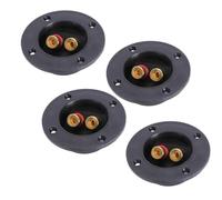 LIFKICH Connettori per Altoparlanti 4 Set Terminali a Vite in Plastica Nera Trasferimento del Segnale per Sostituzione e Riparazione Audio