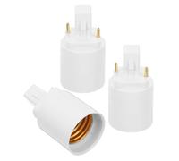 LIFKICH Convertitore di Presa di Luce da G24D a E27, Set 3 Adattatori a 2 Pin, Uso per Lampadine LED, Applicabile in Ufficio, Negozi e Casa, Installazione senza Sforzo