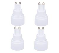 LIFKICH Convertitore Portalampada Da G9 a E14 Set 4 Pezzi, Adattatore Per Lampadina Led, Alogena e a Filo, Sicurezza Anti-invecchiamento Per Uso Domestico