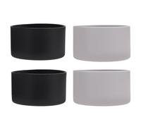 LIFKICH Copertura Antiscivolo Fondo Bottiglia in Silicone Nero 4 Pezzi | Diametro 7-7, 5cm, per Bottiglie Sportive e Flaconi Spray, Set Pratico da 4