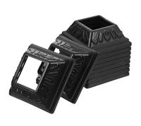 LIFKICH Coprigambe per Pali in Pvc Nero 10 Pezzi, Copertura Base Riutilizzabile per Recinzioni, Facile Installazione per Nascondere Basi Antiestetiche