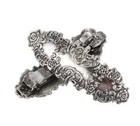 LIFKICH Fermagli per Chioma Set 2 Pezzi in Lega Argento Retrò, Clip Grandi Antiscivolo e Leggere, Accessori per Chioma Donna per Acconciature Eleganti e Pratiche