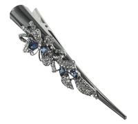LIFKICH Fermaglio Capelli Becco d Anatra con Strass Clip Alligatore Grande per Donna Accessorio Elegante per Acconciature Fini e Quotidiane Clip Metallizzata Resistente e Comoda