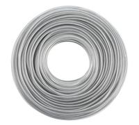 LIFKICH Filo per Decespugliatore Argento in Filo d'Acciaio Resistente | Accessorio per Erba e Prato, per Bordi e Campi, Uso Semplice, Rotolo da 10m