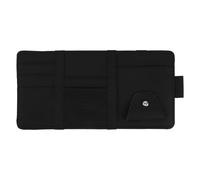 LIFKICH Organizer Protezione per Pelle Auto e Multifunzionale in Pu Visiera Nero Clip Porta Occhiali Solare una Organizzazione degli Interni Dell'auto