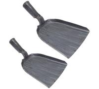 LIFKICH Pale in Acciaio al Carbonio per Carbone da Stufa Set 2 Pezzi, Mini Paletta per Cenere e Polvere Leggera, Accessori Pratici per Casa e Barbecue Esterno