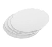 LIFKICH Piatto per Dolci Piatto Snack a Petalo Bianco in Pp Sicuro e Infrangibile per Casa e Ristoranti per Ravioli Noodles Insalate e Dessert
