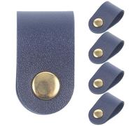 LIFKICH Portacavi in Pelle Artificiale 5 Pezzi Cinghie per Gestione Cavi USB e Video, per Accessori Informatica e Uso Domestico