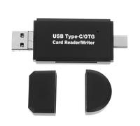 LIFKICH Schede Type-c Nero in Abs Plug And Play Alta Velocità per Computer Mobile Compatto e Versatile Leggere Dati da Micro e USB
