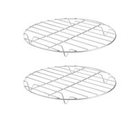 LIFKICH Set 2 Pezzi Supporto Barbecue Rotondo in Acciaio Inossidabile Leggero e Facile da Trasportare per attività di Grigliata all Aperto