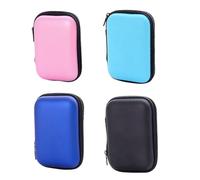 LIFKICH Set 4pezzi Borsa Portacavi Rettangolare in Nailon Portatile per Viaggi Custodia Resistente per Monete e Accessori Elettronici Colore Casuale