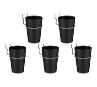 LIFKICH Set 5 Portautensili per Pannello Forato in Inossidabile e Pp Nero, Organizer per Piccoli Oggetti Ganci senza Attrezzi, per Casa e Ufficio