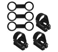 LIFKICH Set da 6 Pezzi di Fibbie in Silicone per Attacco Maschera Subacquea, Supporto Regolabile per Tubo da Snorkeling, Accessori per Immersioni in Silicone Nero