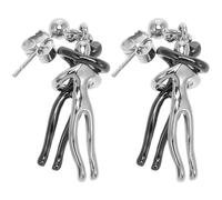 LIFKICH Set Gioielli Abbraccio Coppia Rame Donna Collana 52, 5cm | Orecchini Coordinati, Stile Moderno Creativo, Superficie Liscia e Confortevole al Tatto